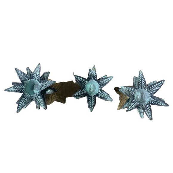 3 Brass Pineapple Candlestick Holders Vintage Bohemian Retro Heavy - Picture 3 of 16